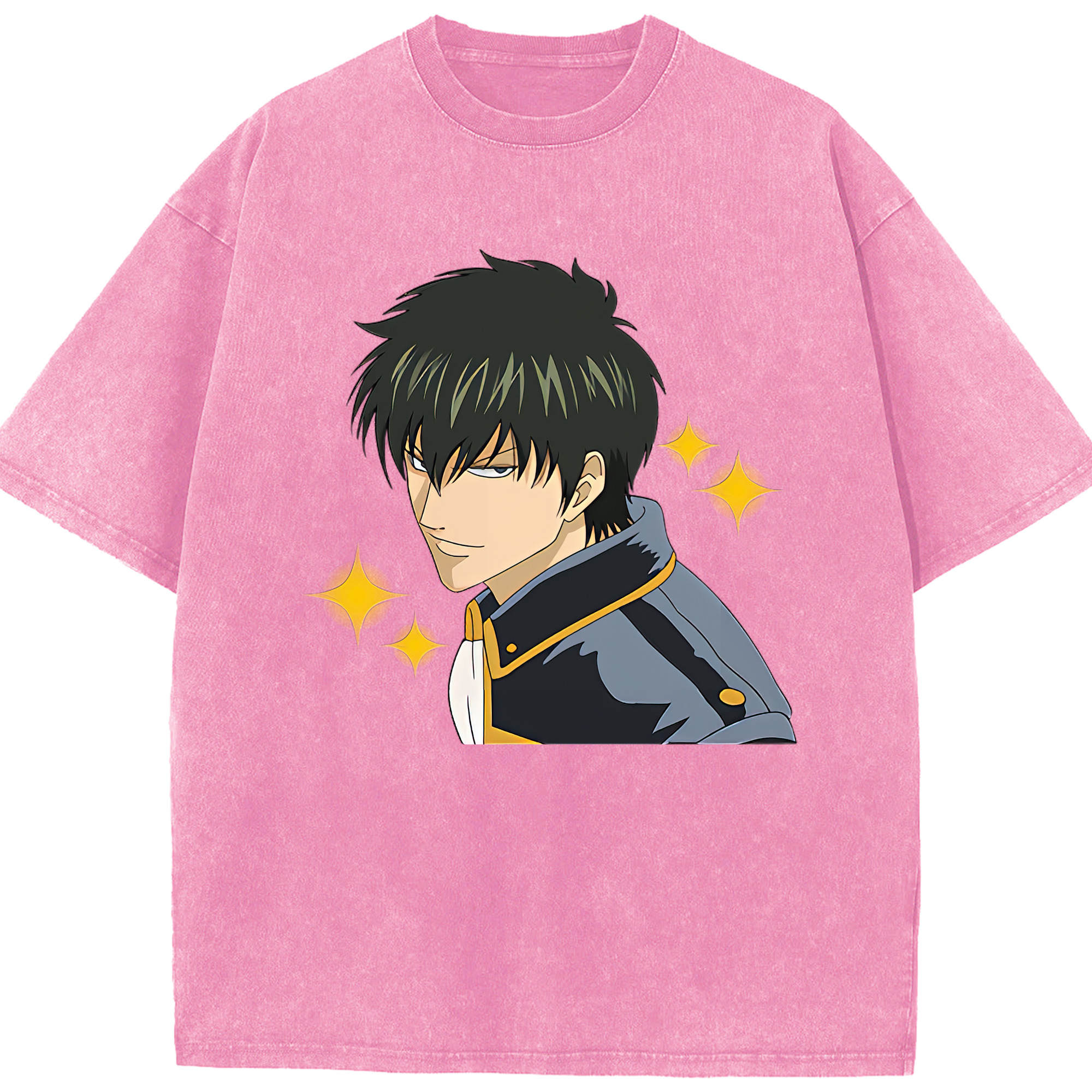 （画像用） ぎんたま 坂田銀時（さかたぎんとき） 神楽 志村新八（しむら しんぱち） GINTAMA Sakata Gintoki Kagura Shimura Shinpachi 綿100% ヴィンテージ風 半袖Tシャツ（フロントプリント）